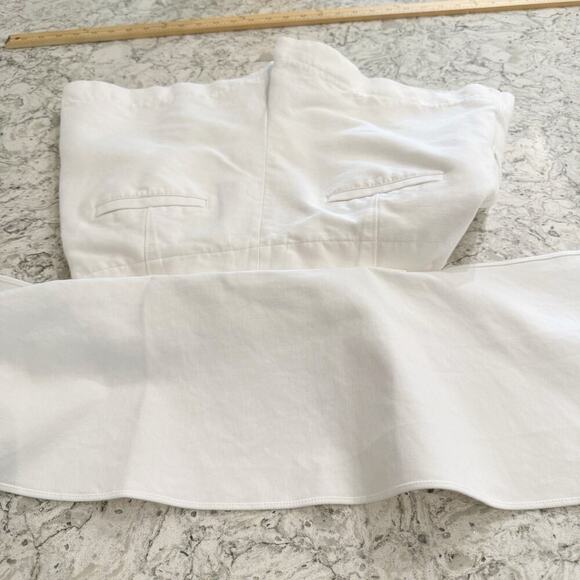 Tibi Shorts Women’s Size 2 White Cotton Tie High Waist - Picture 9 of 14